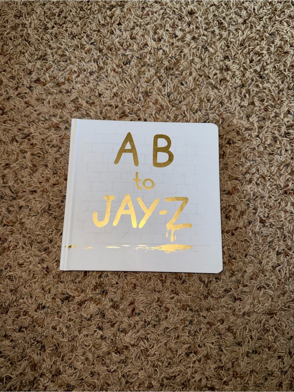 AB to JAY-Z Decorative White & Gold Accent Book